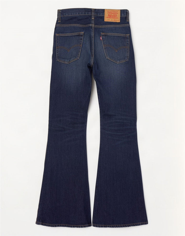 Levi's Womens 516 Flared Jeans W30 L34 Navy Blue Cotton