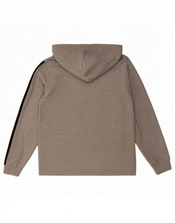 Adidas Mens Zip Hoodie Sweater Medium Grey Flecked Cotton