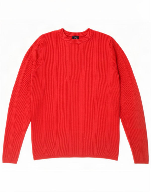 Marks & Spencer Womens Top Long Sleeve UK 14 Medium Red Viscose