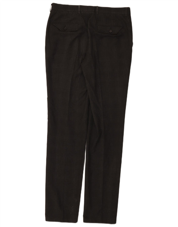 Marks & Spencer Mens Super Slim Fit Suit Trousers W32 L33 Grey Check