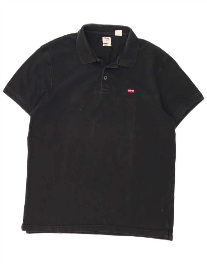 Levi's Mens Standard Polo Shirt Large Black Cotton