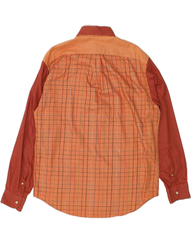 HARMONT & BLAINE Mens Shirt XL Orange Check Cotton Vintage Harmont & Blaine and Second-Hand Harmont & Blaine from Messina Hembry 