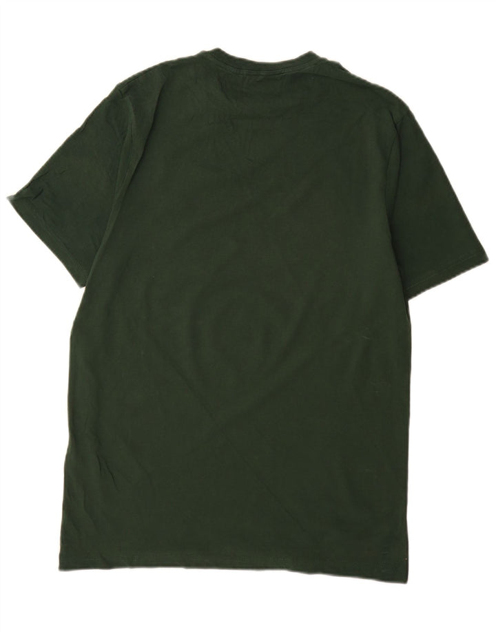 Lyle & Scott Mens T-Shirt Top Small Green Cotton