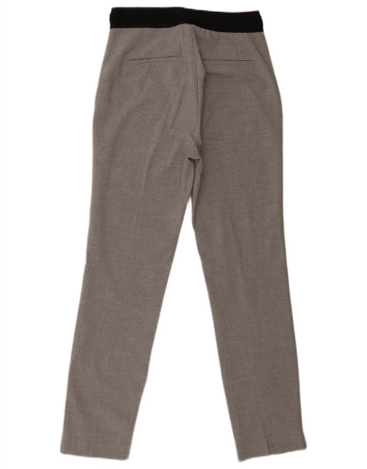 Zara Womens Slim Chino Trousers Small W26 L27 Grey Polyester