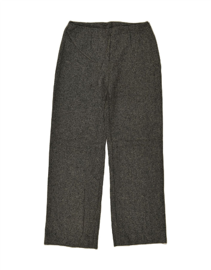 BENETTON Womens Straight Casual Trousers IT 46 Large W28 L30 Grey Wool | Vintage Benetton | Thrift | Second-Hand Benetton | Used Clothing | Messina Hembry 