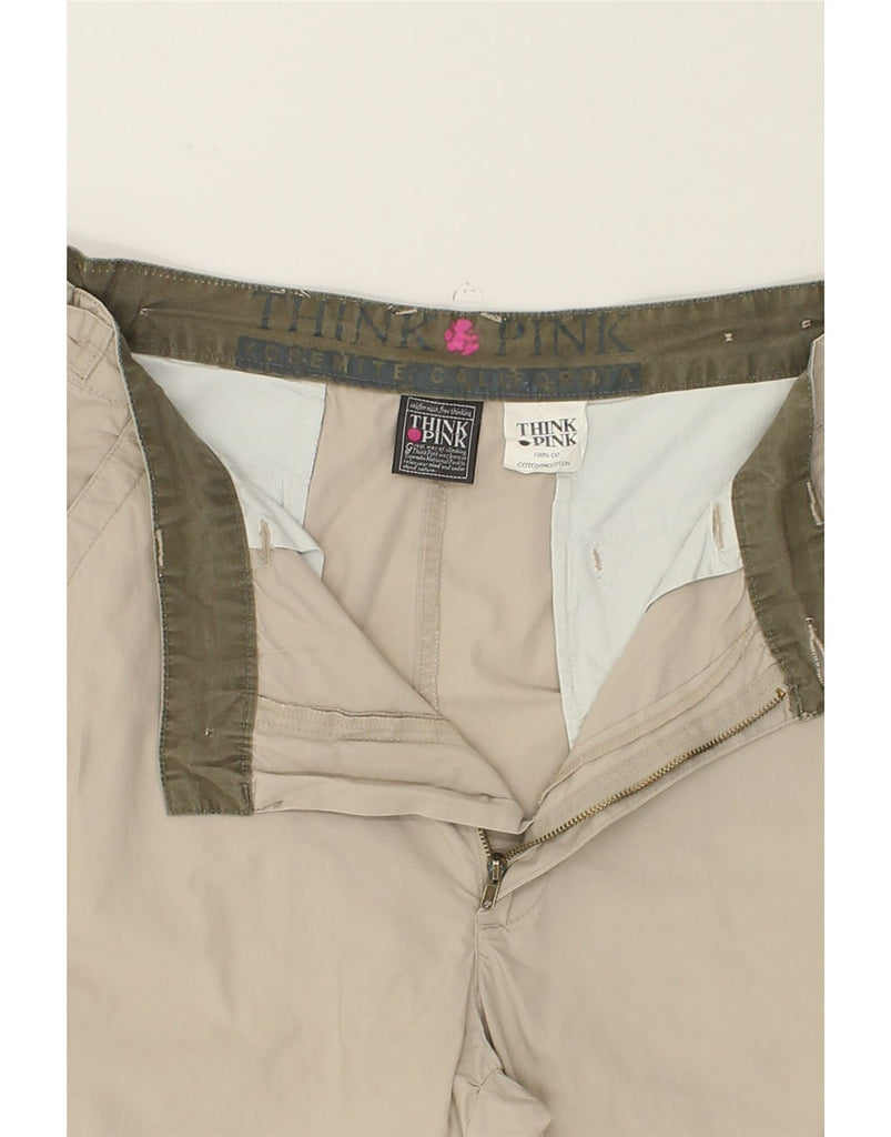 THINK PINK Mens Cargo Shorts IT 48 Medium W32  Beige Cotton | Vintage Think Pink | Thrift | Second-Hand Think Pink | Used Clothing | Messina Hembry 