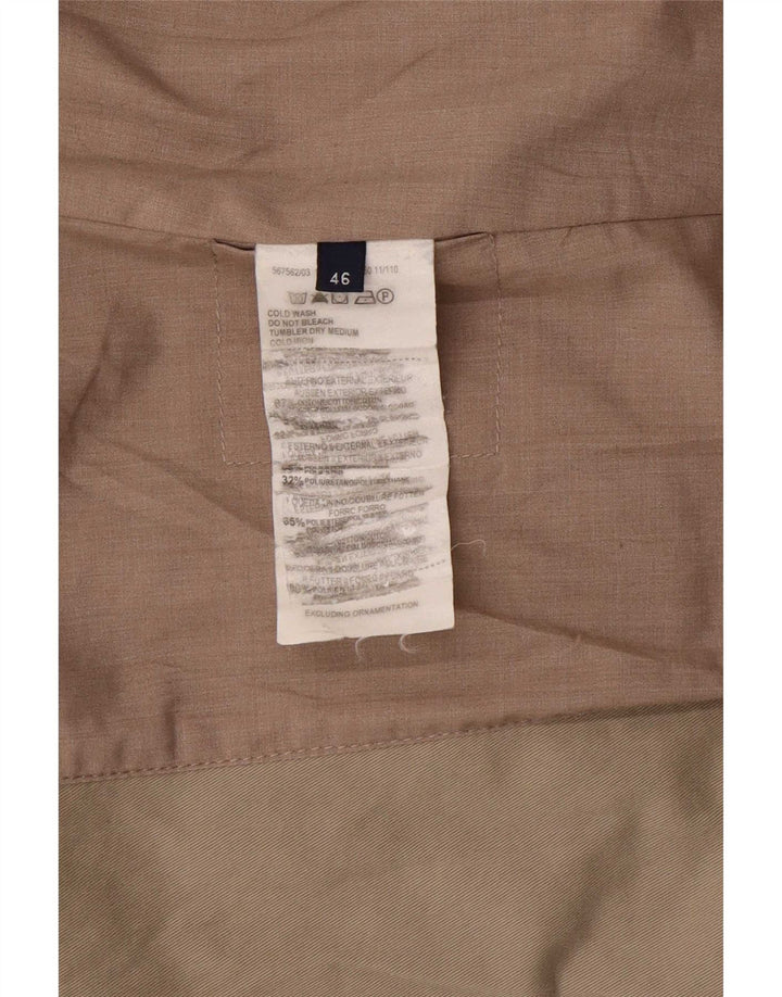 Trussardi Jeans Womens 2 Button Blazer Jacket IT 46 Large Beige Cotton