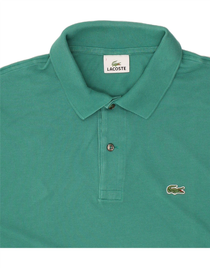 LACOSTE Mens Polo Shirt Size 7 2XL Green Cotton | Vintage Lacoste | Thrift | Second-Hand Lacoste | Used Clothing | Messina Hembry 