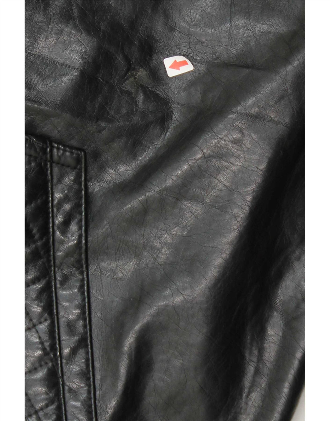 Ecko Unltd Mens Hooded Faux Leather Bomber Jacket UK 38 Medium Black