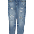 Zara Womens Distressed Slim Jeans W33 L28 Blue