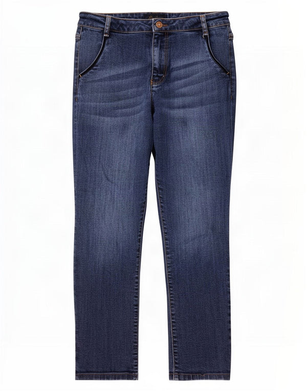 Luisa Spagnoli Womens Straight Jeans IT 46 Large W30 L26 Navy Blue Cotton