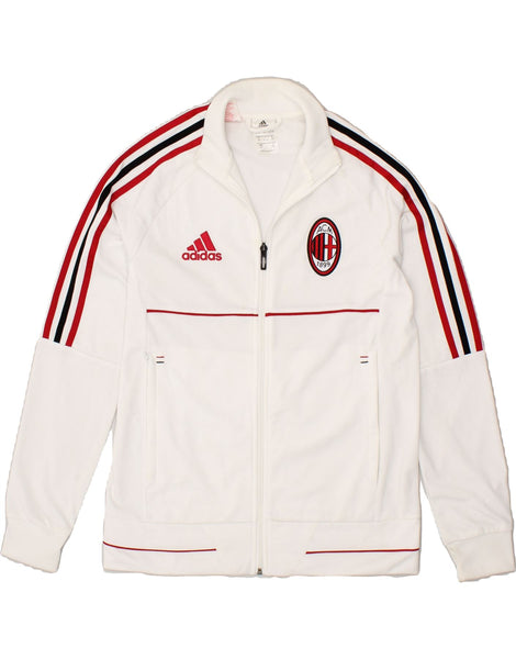 ADIDAS Boys AC Milan Tracksuit Top Jacket 13-14 Years White 