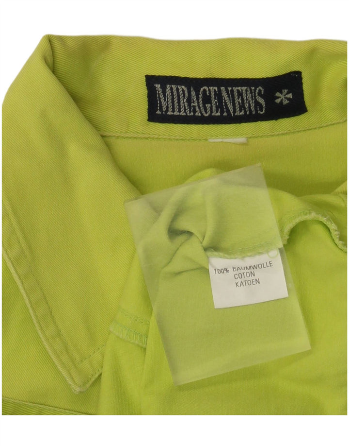Mirage Womens Crop Denim Gilet UK 12 Medium Green Cotton