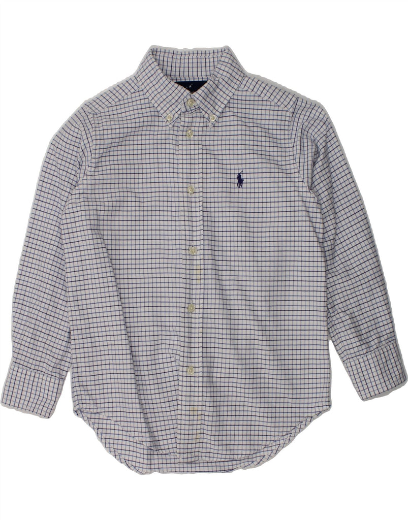 RALPH LAUREN Boys Shirt 4-5 Years White Check Cotton | Vintage Ralph Lauren | Thrift | Second-Hand Ralph Lauren | Used Clothing | Messina Hembry 