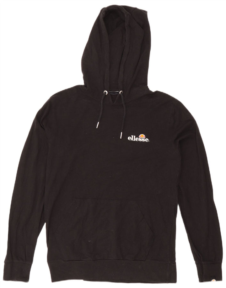 Ellesse Mens Hoodie Jumper Medium Black Cotton