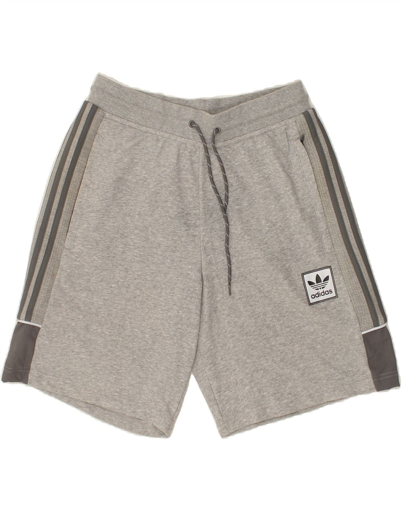 ADIDAS Mens Sport Shorts Medium Grey Colourblock Cotton | Vintage Adidas | Thrift | Second-Hand Adidas | Used Clothing | Messina Hembry 