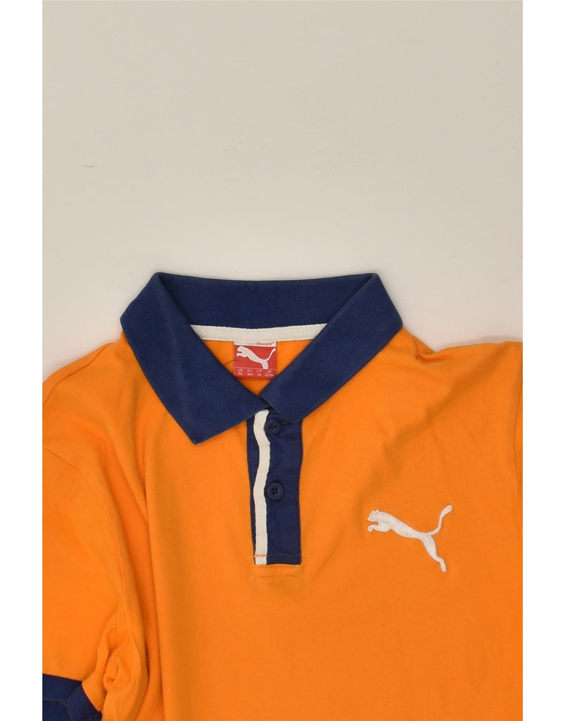 PUMA Boys Polo Shirt 13-14 Years XL Orange | Vintage Puma | Thrift | Second-Hand Puma | Used Clothing | Messina Hembry 