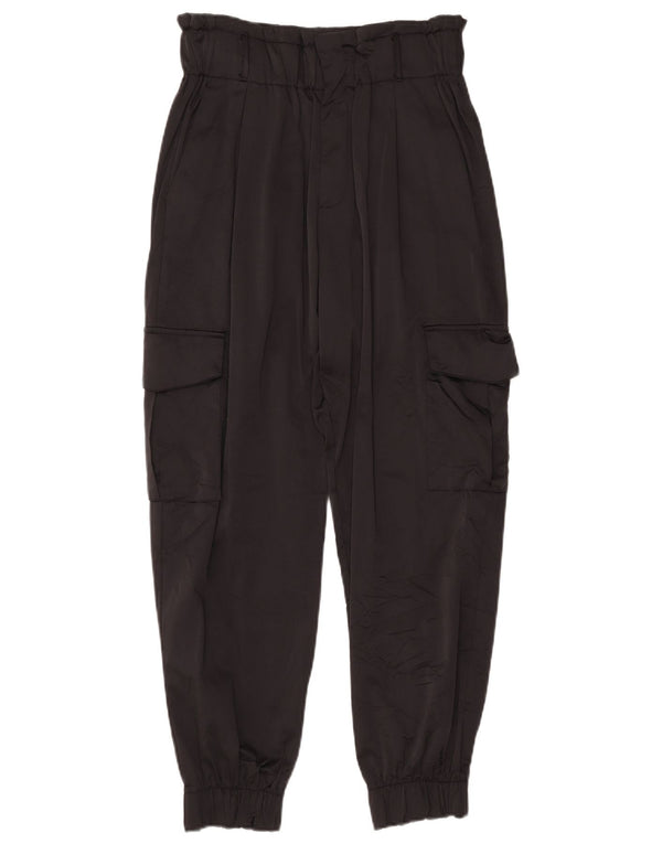 Zara Womens Joggers Cargo Trousers Medium W28 L26 Black