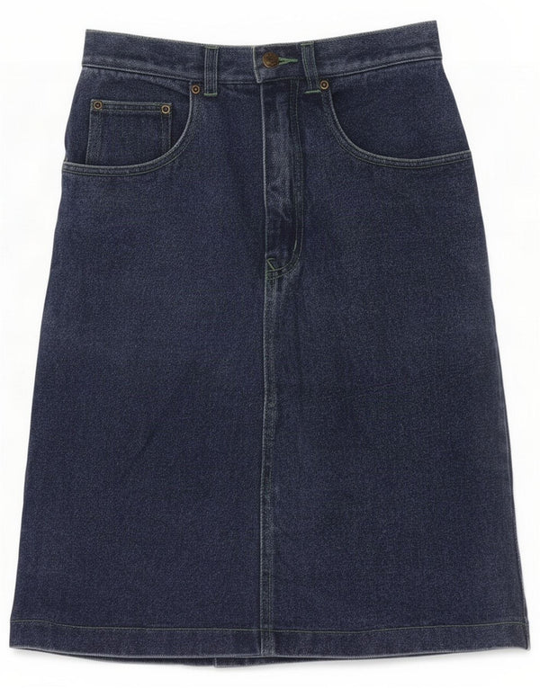 Vintage Womens Denim Skirt Small W26 Blue