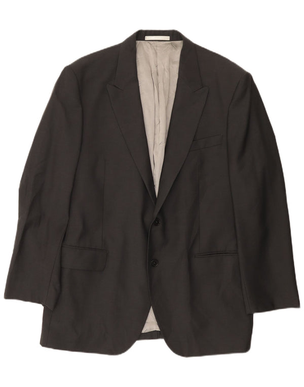 Ferre Mens Ittierre 2 Button Blazer Jacket IT 60 5XL Grey Wool