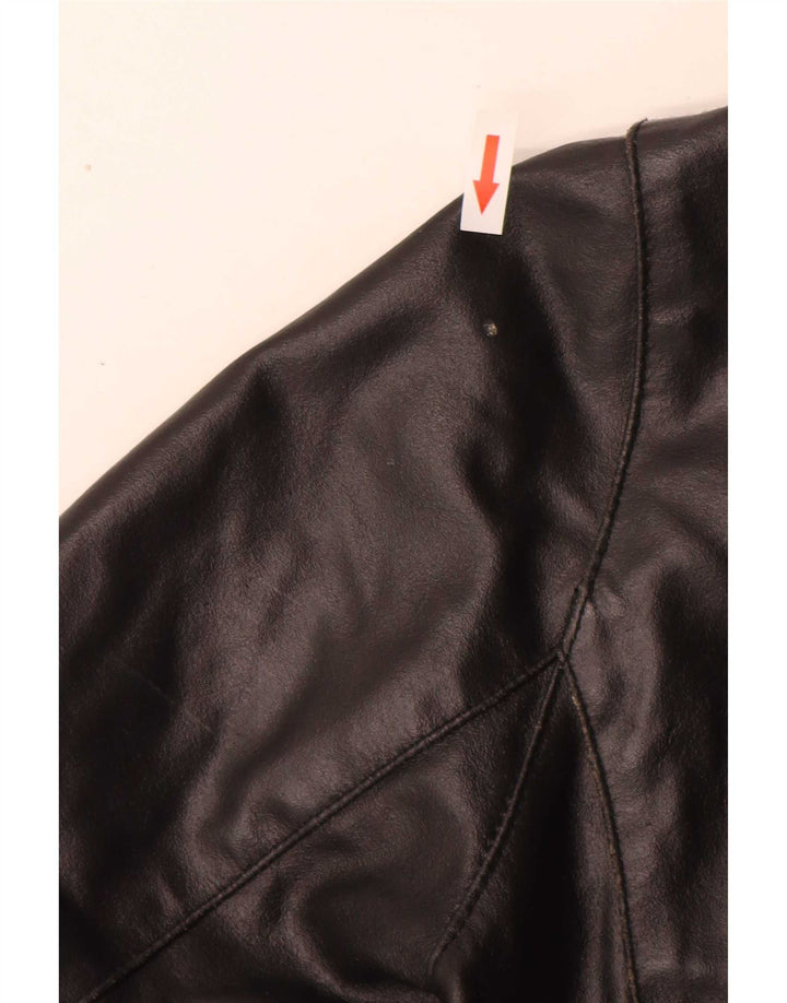Vera Pelle Womens Leather Jacket IT 44 Medium Black