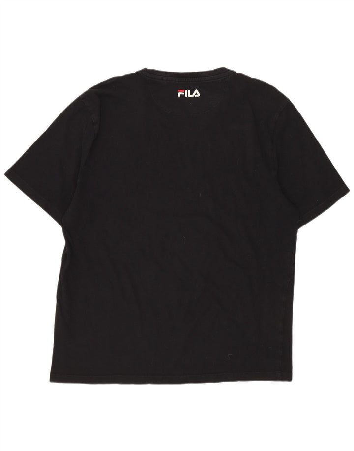 FILA Mens Graphic T-Shirt Top Large Black