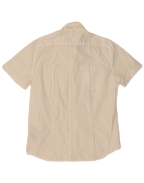 Gas Mens Short Sleeve Shirt XL White Cotton