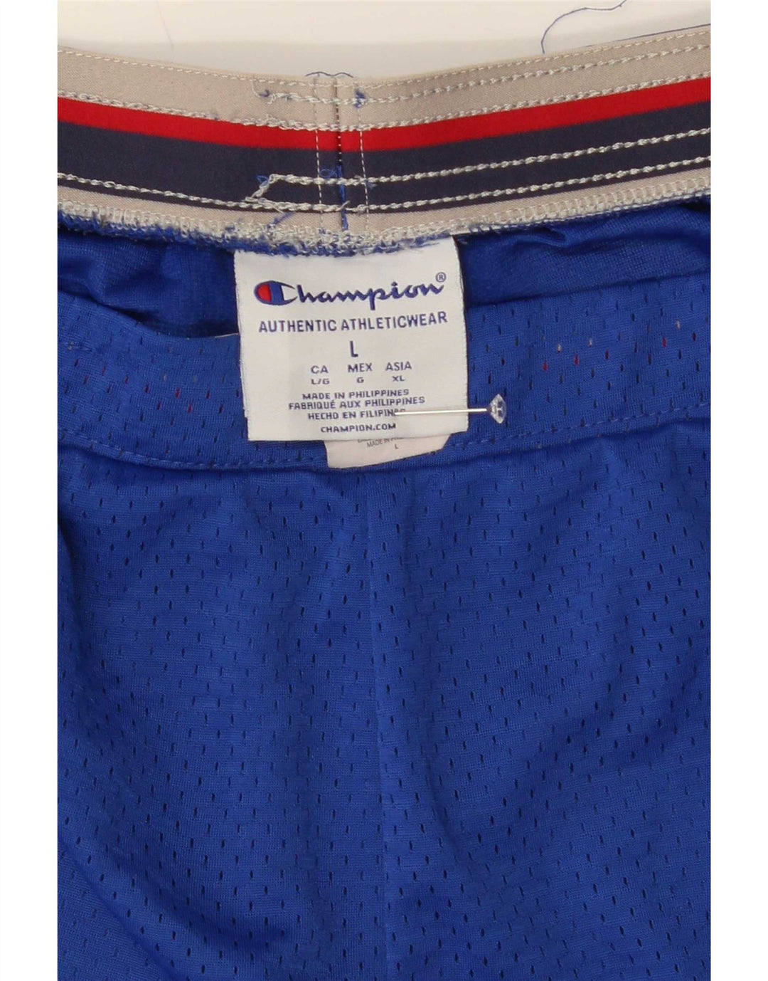 Champion Mens Sport Shorts Large Blue Polyester