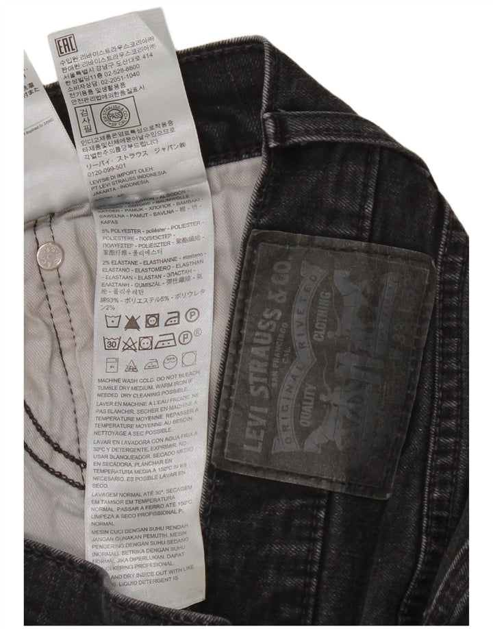 Levi's Mens Slim Jeans W33 L32 Black Cotton