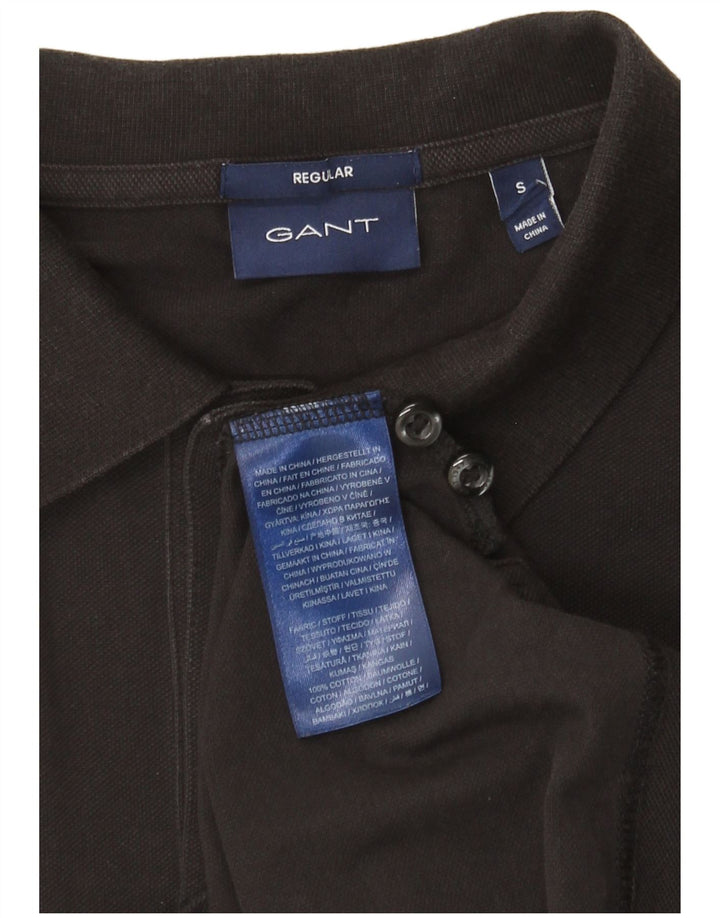 Gant Mens Regular Fit Polo Shirt Small Black Cotton