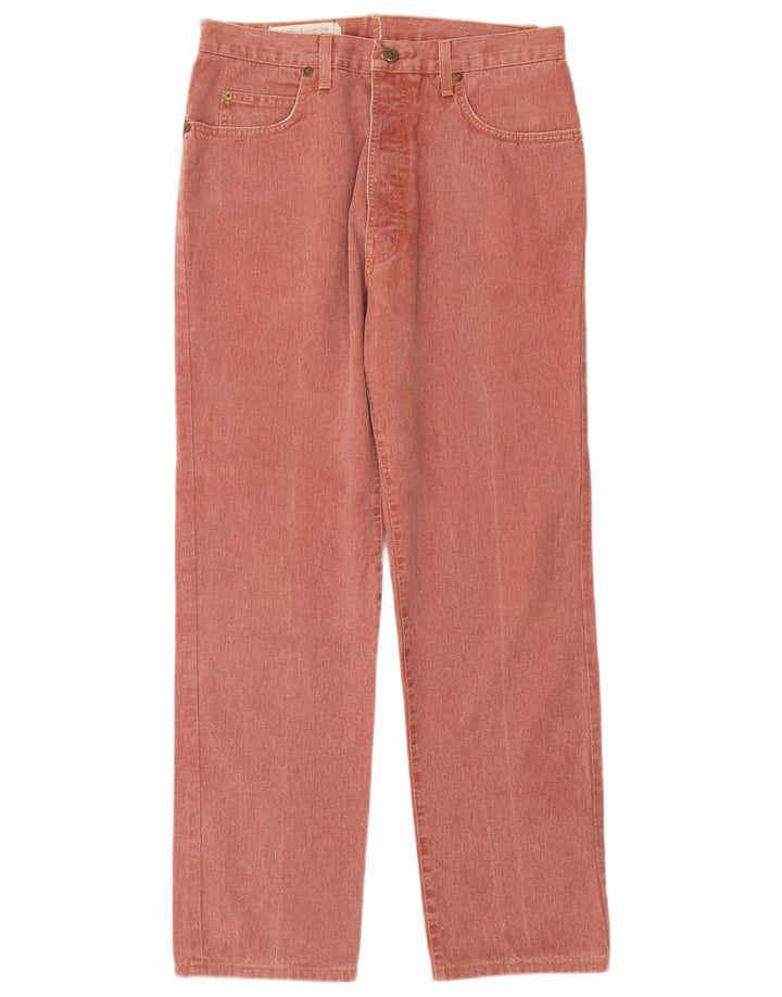 Cotton Belt Mens Straight Jeans W36 L29 Maroon