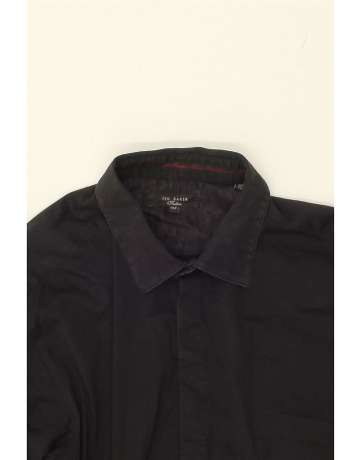 TED BAKER Mens Formal Shirt Small Black Vintage Ted Baker and Second-Hand Ted Baker from Messina Hembry 