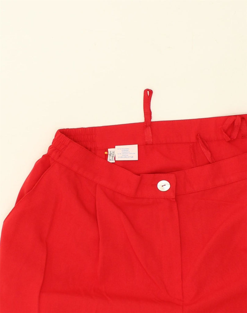 VINTAGE Womens High Waist Slim Suit Trousers UK 20 2XL W33 L27 Red | Vintage Vintage | Thrift | Second-Hand Vintage | Used Clothing | Messina Hembry 