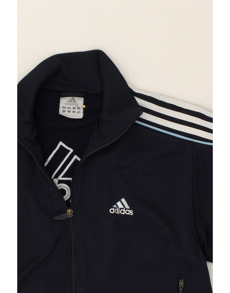 ADIDAS Boys Tracksuit Top Jacket 15-16 Years Navy Blue Polyester | Vintage Adidas | Thrift | Second-Hand Adidas | Used Clothing | Messina Hembry 