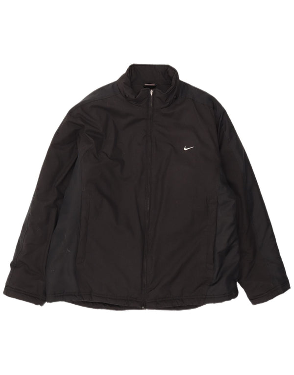 Nike Mens Windbreaker Jacket UK 42 XL Black Polyester