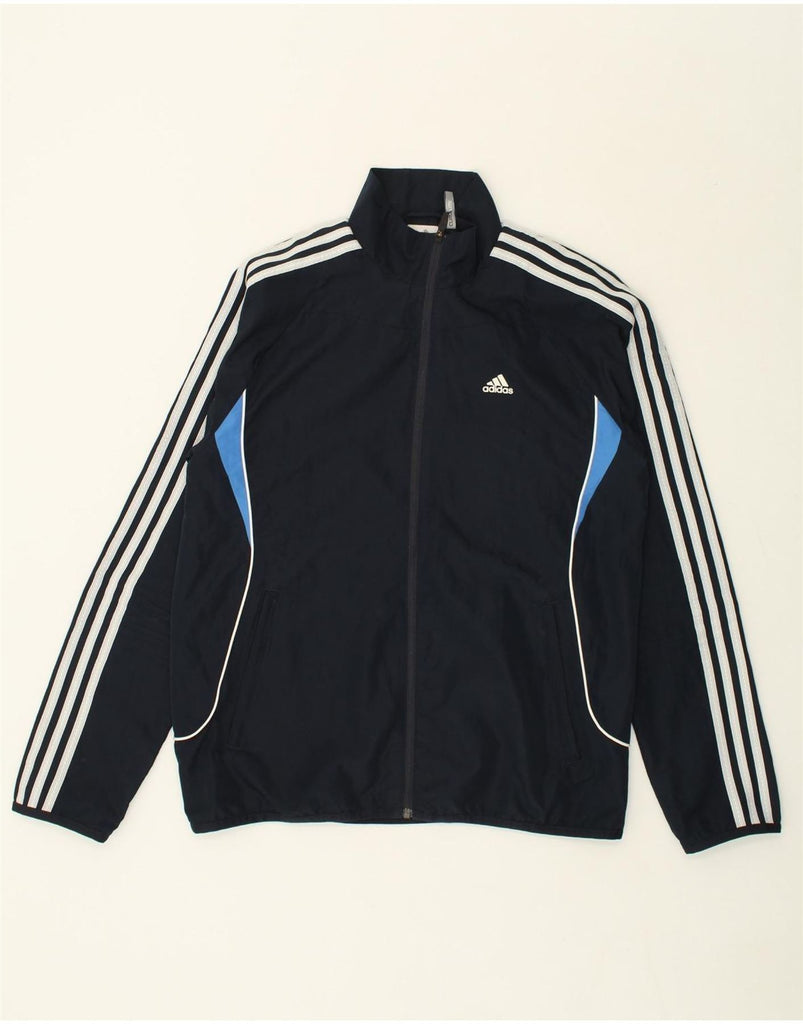 ADIDAS Mens Graphic Tracksuit Top Jacket UK 40/42 Medium Navy Blue | Vintage Adidas | Thrift | Second-Hand Adidas | Used Clothing | Messina Hembry 