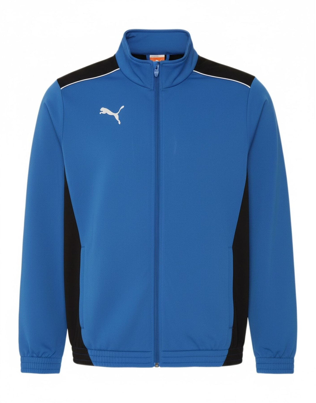 Puma Mens Tracksuit Top Jacket Small Blue Colourblock Polyester
