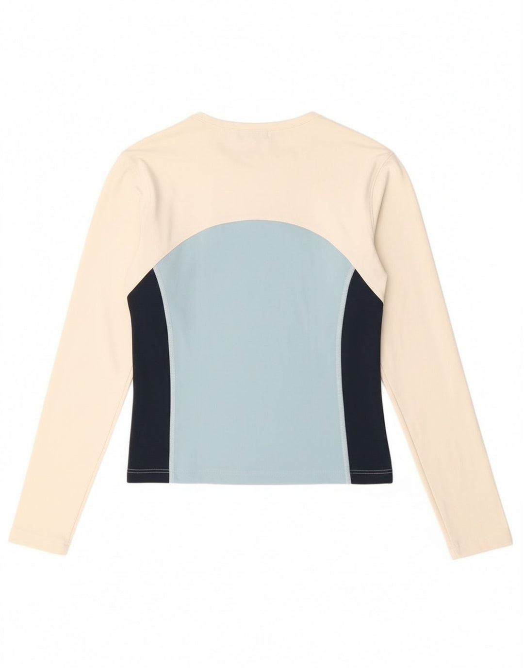 Fila Womens Crop Graphic Top Long Sleeve IT 40/42 Small White Colourblock