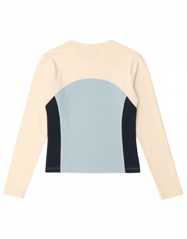 Fila Womens Crop Graphic Top Long Sleeve IT 40/42 Small White Colourblock