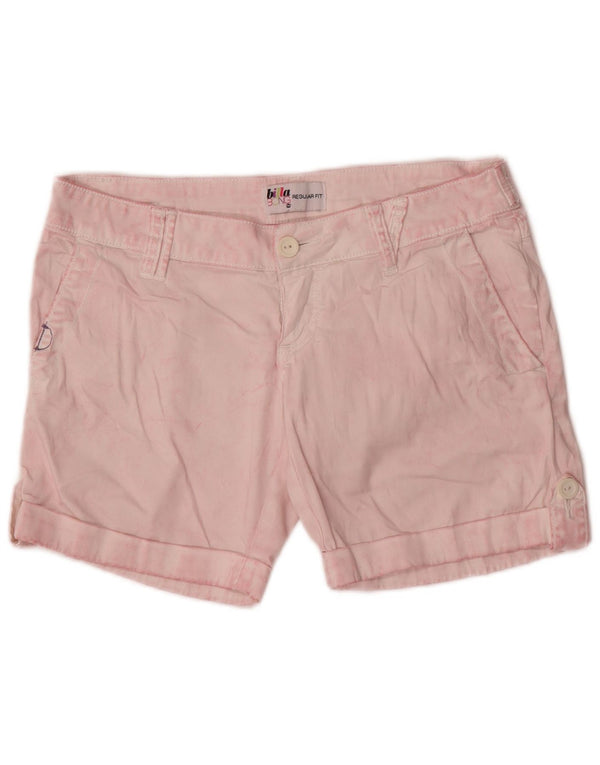 Billabong Womens Regular Fit Chino Shorts US 2 XS W30 Pink Cotton