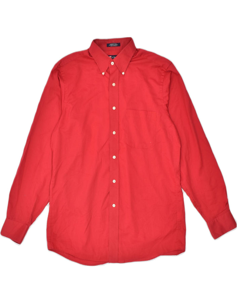 CHAPS Mens Classic Fit Twill Shirt Size 15-15 1/2 Medium Red Classic | Vintage | Thrift | Second-Hand | Used Clothing | Messina Hembry 