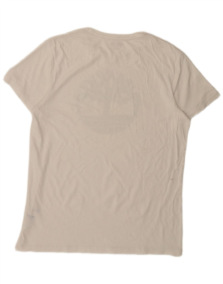 Timberland Mens Graphic T-Shirt Top Large White Cotton