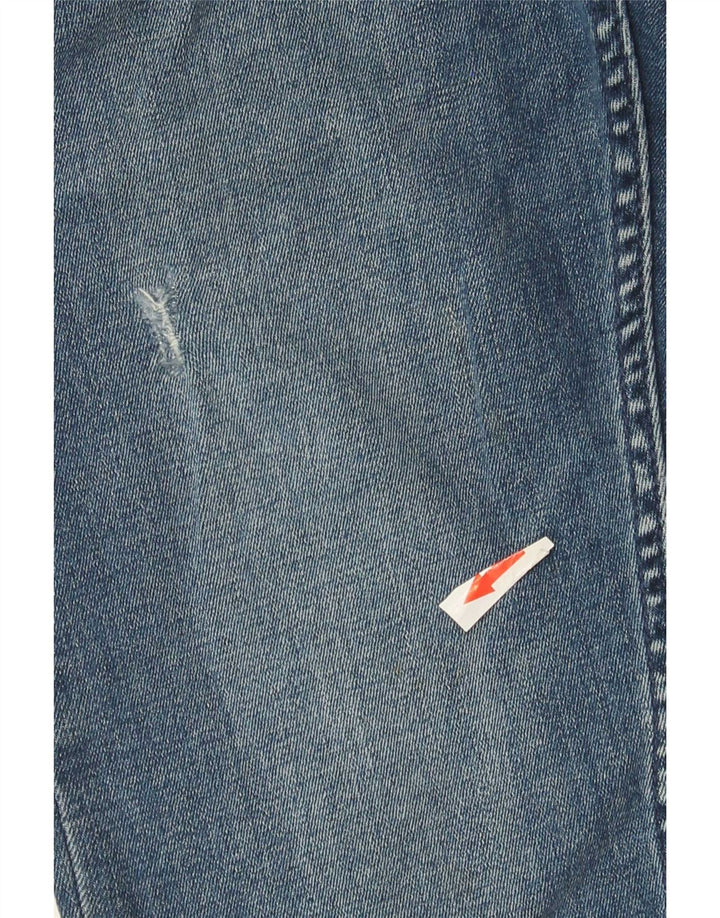 Zara Mens Distressed Slim Jeans EU 42 Large W32 L27 Blue Cotton