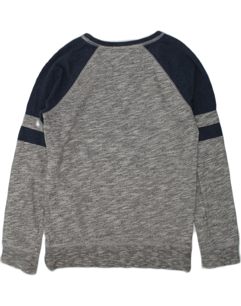 TOMMY HILFIGER Boys Graphic Sweatshirt Jumper 11-12 Years Grey Colourblock | Vintage Tommy Hilfiger | Thrift | Second-Hand Tommy Hilfiger | Used Clothing | Messina Hembry 