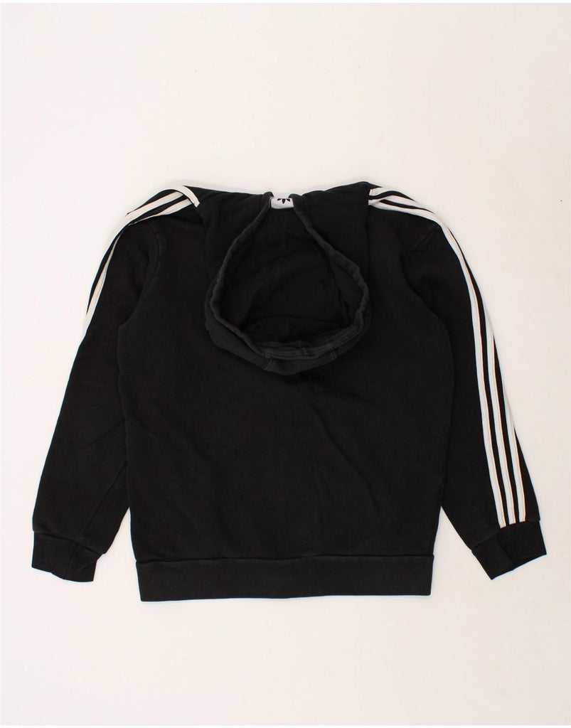 ADIDAS Womens Zip Hoodie Sweater UK 18 XL Black Cotton | Vintage Adidas | Thrift | Second-Hand Adidas | Used Clothing | Messina Hembry 