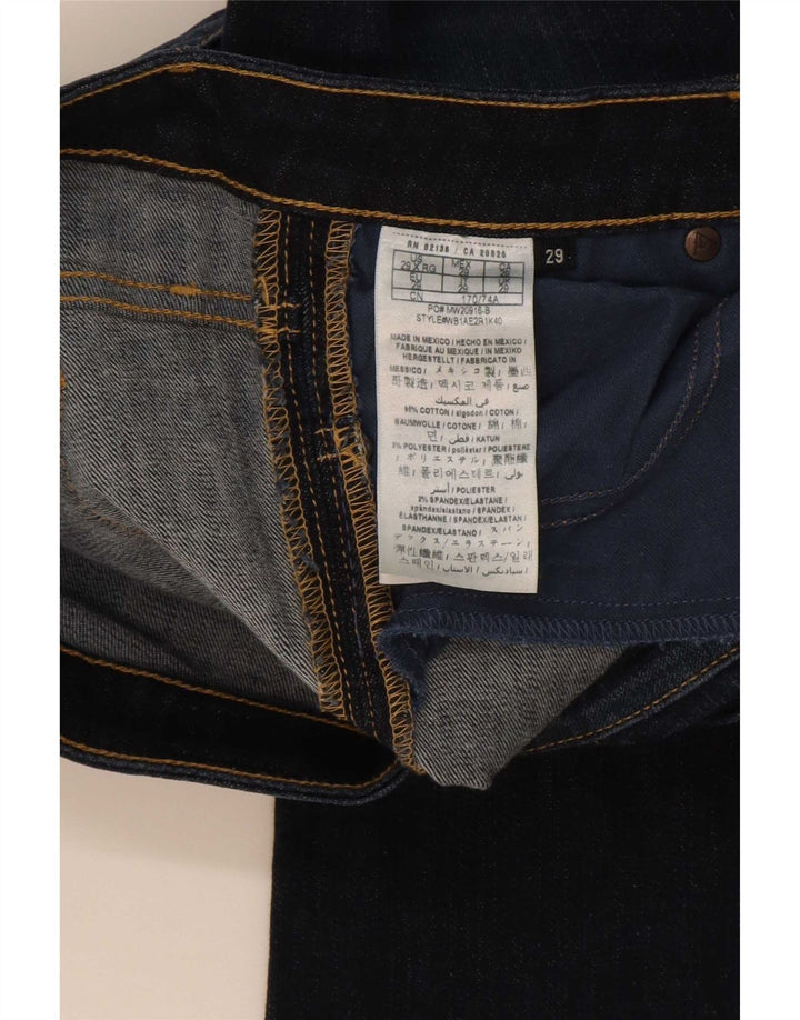 Guess Womens Low Bootcut Jeans W29 L33 Navy Blue Cotton
