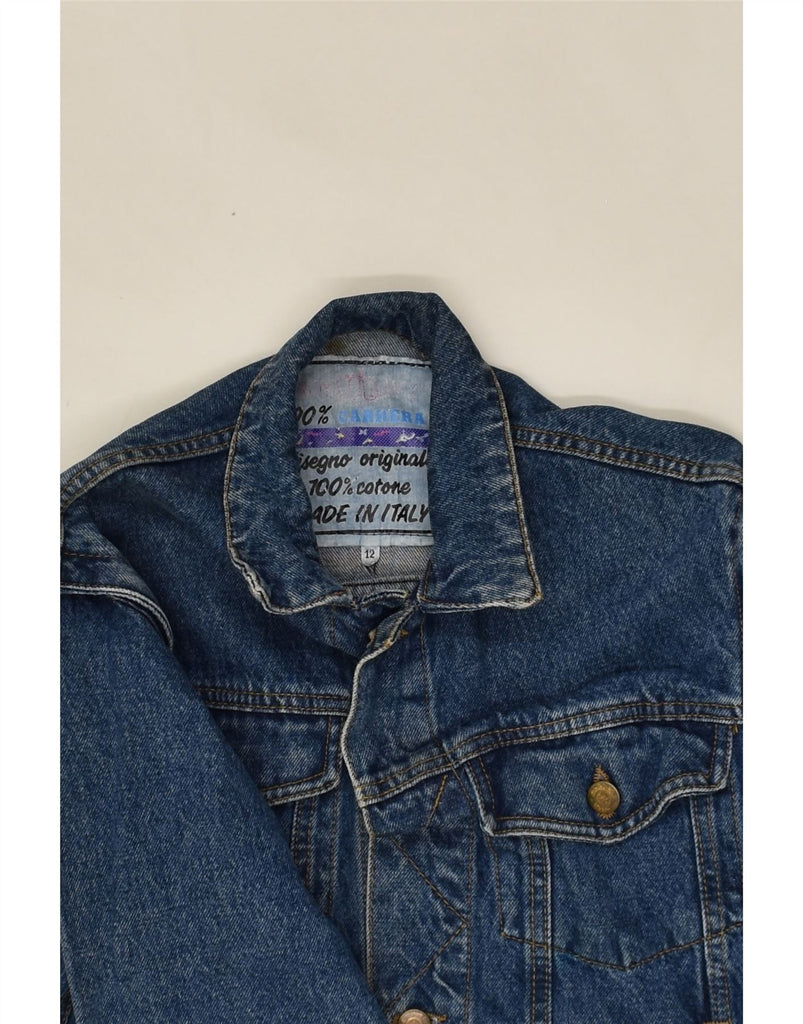 CARRERA Boys Graphic Denim Jacket 11-12 Years Blue Cotton | Vintage Carrera | Thrift | Second-Hand Carrera | Used Clothing | Messina Hembry 