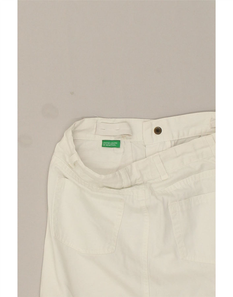 BENETTON Girls Straight Skirt 13-14 Years W26  White Vintage Benetton and Second-Hand Benetton from Messina Hembry 