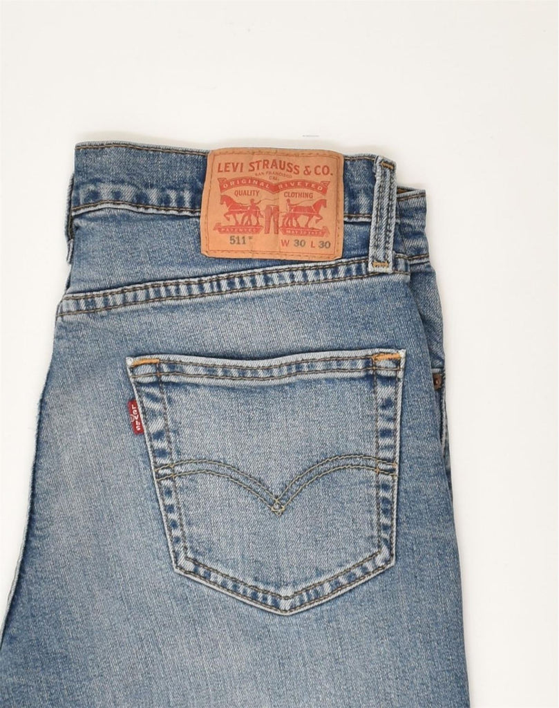 LEVI'S Mens 511 Slim Jeans W30 L30 Blue Cotton | Vintage Levi's | Thrift | Second-Hand Levi's | Used Clothing | Messina Hembry 