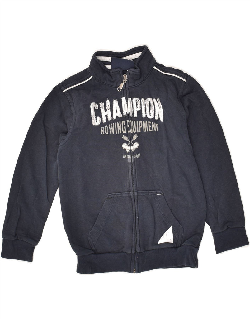 CHAMPION Boys Graphic Tracksuit Top Jacket 5-6 Years Navy Blue Cotton | Vintage Champion | Thrift | Second-Hand Champion | Used Clothing | Messina Hembry 